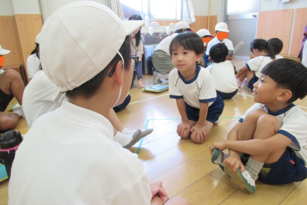 万寿東小学校の5年生と交流をしました。 イメージ